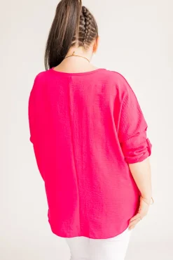 Amarantowa Bluzka z wisiorkiem GERTO