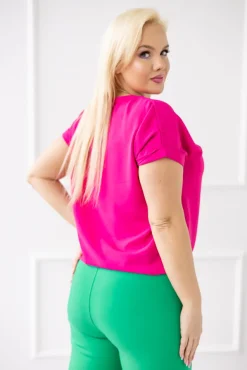 Amarantowa Bluzka z wisiorkiem FAIRY