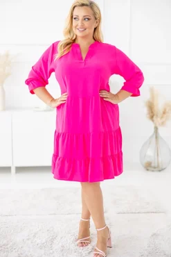 Amarantowa Sukienka TUTI