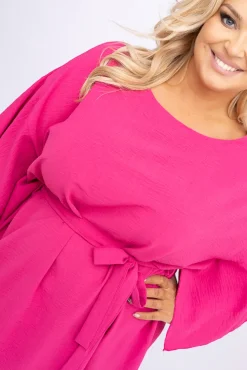 Amarantowa Tunika kimono LUNDIA