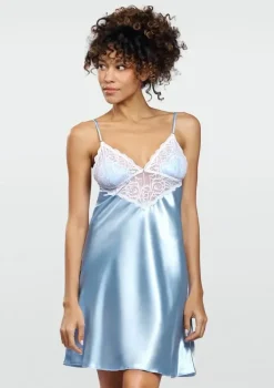 Baby blue Halka satynowa LUNA