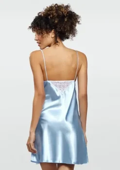 Baby blue Halka satynowa LUNA