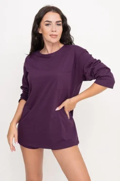 Bakłażanowa Piżama z szortami LEKREZI