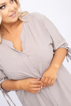 Beżowa Bluzka brokatowa GELVI