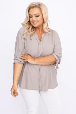 Beżowa Bluzka brokatowa GELVI