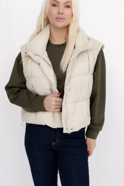 Beżowa Kamizelka ocieplana REITEN
