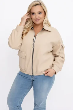 Beżowa Kurtka przejściowa DASTIO