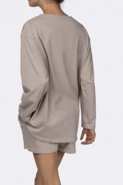 Beżowa Piżama z szortami LEKREZI