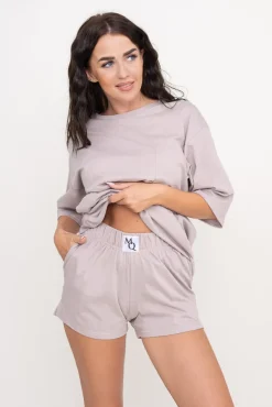 Beżowa Piżama z szortami PURENA