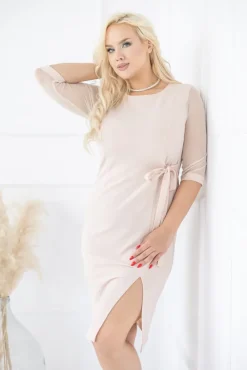 Beżowa Sukienka CRAVATTA