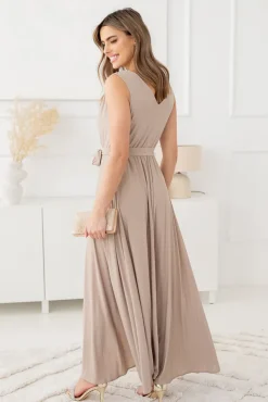 Beżowa Sukienka FIANCO Maxi