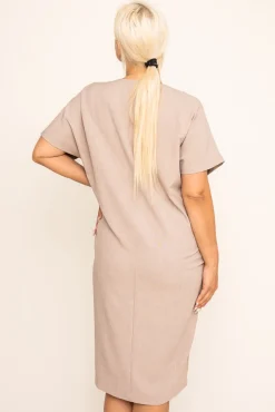 Beżowa Sukienka INSTEVI
