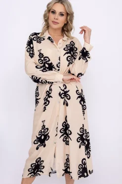 Beżowa Sukienka MIRTI