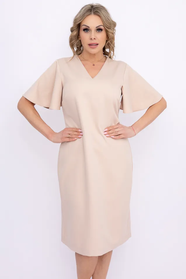 Beżowa Sukienka PARMI