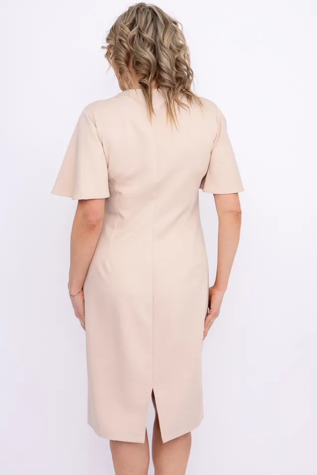 Beżowa Sukienka PARMI