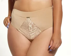 Beżowe Figi CARMEN Wysoki Stan