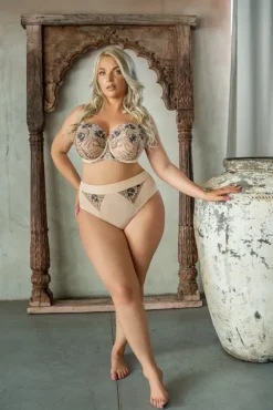 Beżowe Figi GLOW Wysoki Stan