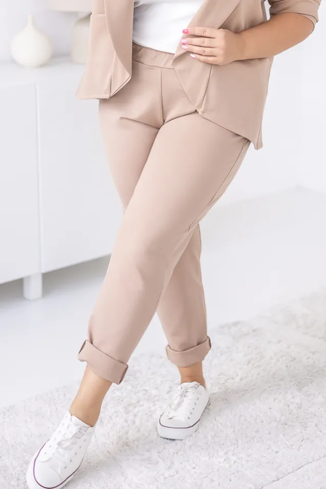 Beżowe Spodnie BAKIOLA