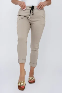 Beżowe Spodnie GIATTO