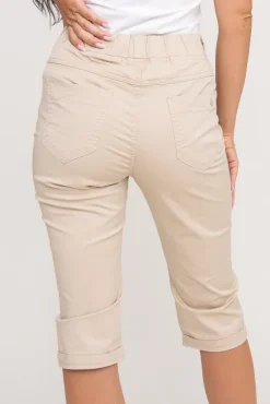 Beżowe Spodnie rybaczki NANI