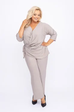 Beżowy Komplet brokatowy ROMA