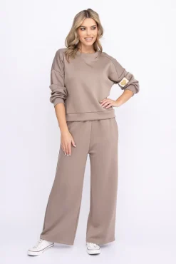 Beżowy Komplet dresowy LOVIN