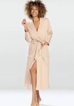 Beżowy Szlafrok bawełniany MELISSA