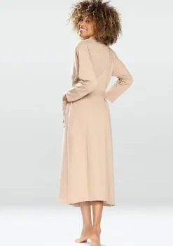 Beżowy Szlafrok bawełniany MELISSA