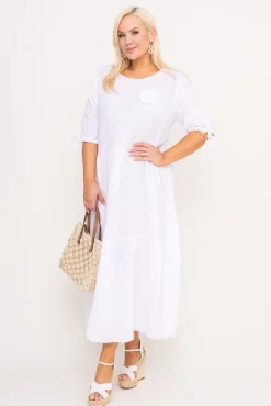 Biała Sukienka lniana TRESIA