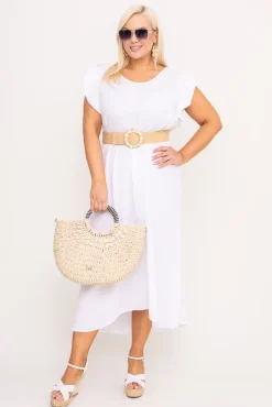 Biała Sukienka SINZI