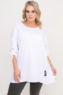 Biała Tunika asymetryczna DELMENA