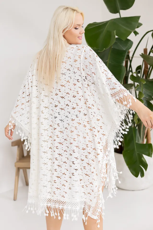 Białe Pareo haftowane ZANTUZI