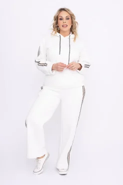 Biały Komplet dresowy ocieplany BERMINO