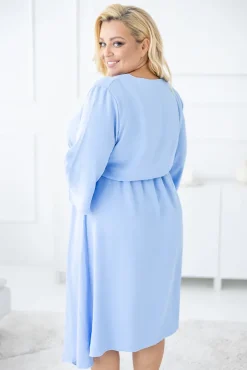 Błękitna Sukienka asymetryczna DARLIN