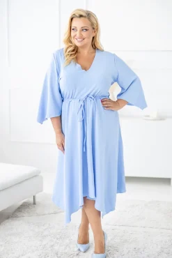 Błękitna Sukienka asymetryczna DARLIN