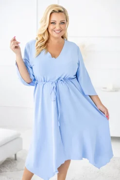 Błękitna Sukienka asymetryczna DARLIN