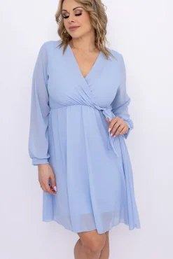 Błękitna Sukienka Elegancka PERLA