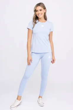 Błękitny Komplet Sportowy z krótkim rękawem SPINTI