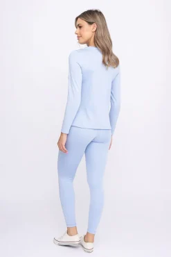 Błękitny Komplet Sportowy z długim rękawem SPINTI