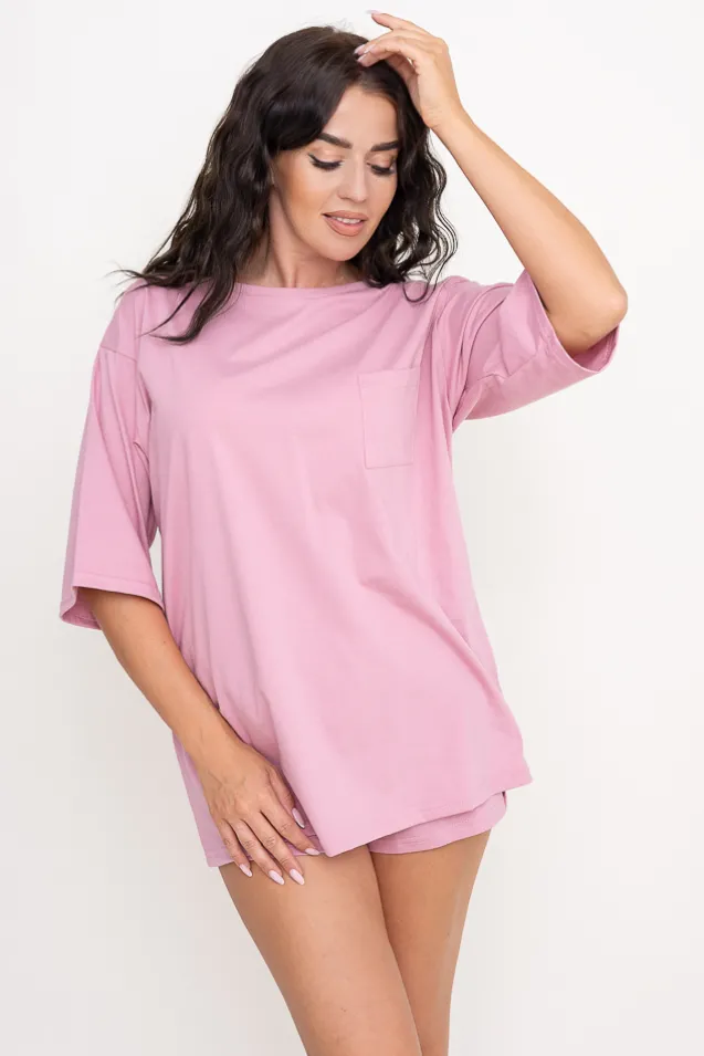 Bladoróżowa Piżama z szortami PURENA