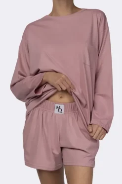 Bladoróżowa Piżama z szortami LEKREZI