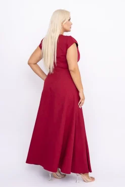 Bordowa Sukienka LOREDANA