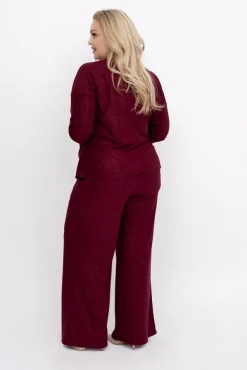 Bordowy Komplet brokatowy ROMA