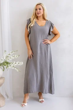 Brązowoszara Sukienka SINZI