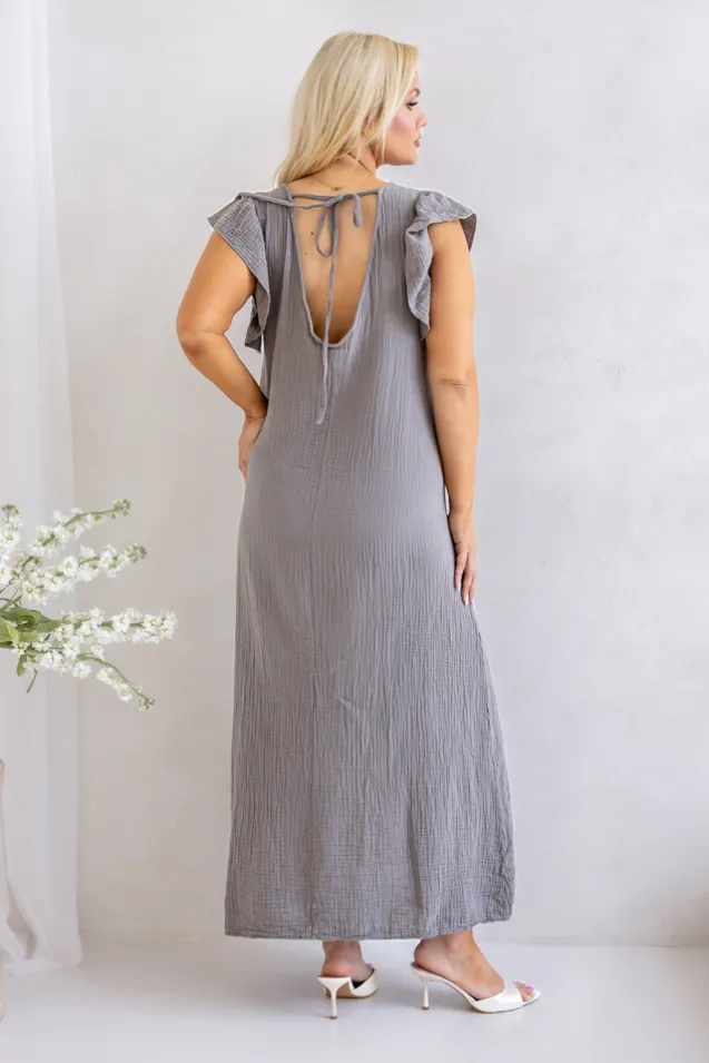 Brązowoszara Sukienka SINZI