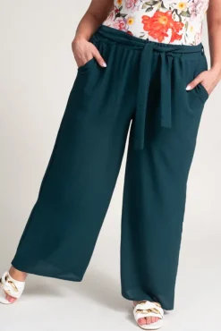 Butelkowozielone Spodnie kuloty WIDIO