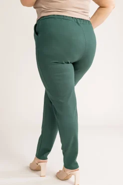Butelkowozielone Spodnie CINTA