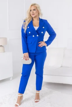 Chabrowy Marynarka dwurzędowa TEMIDA