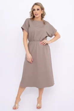 Ciemnobeżowa Sukienka MARISTA
