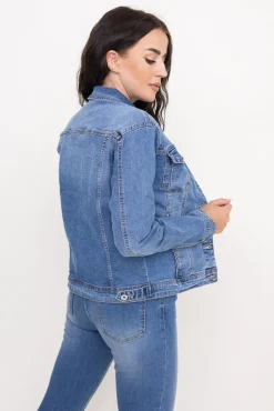Ciemnoniebieska Kurtka jeansowa ZAINA
